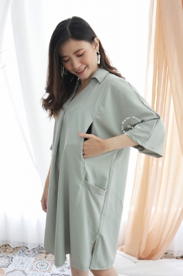  YEONG DRESS Dress Hamil Menyusui Modis - DRO 1031 HIJAU 2